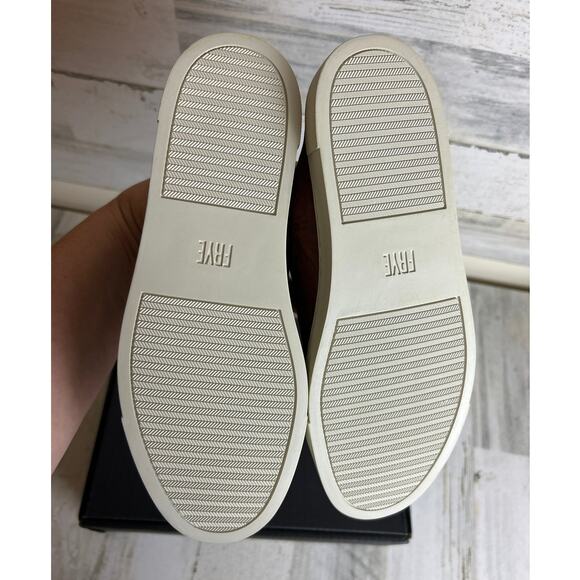 Frye Women's 7 cognac brown Ivy Low Lace Mule Leather lace up sneaker shoe new - Picture 8 of 9